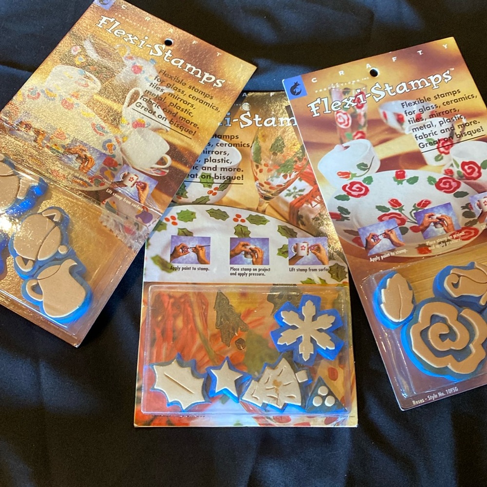 Set of 3 different Flexi-Stamps Set with assorted Designs